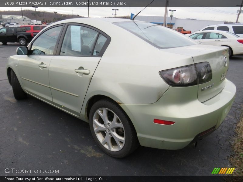 Golden Sand Metallic / Black 2009 Mazda MAZDA3 i Touring Sedan