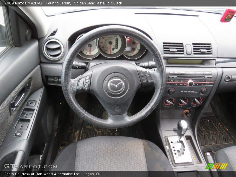 Golden Sand Metallic / Black 2009 Mazda MAZDA3 i Touring Sedan