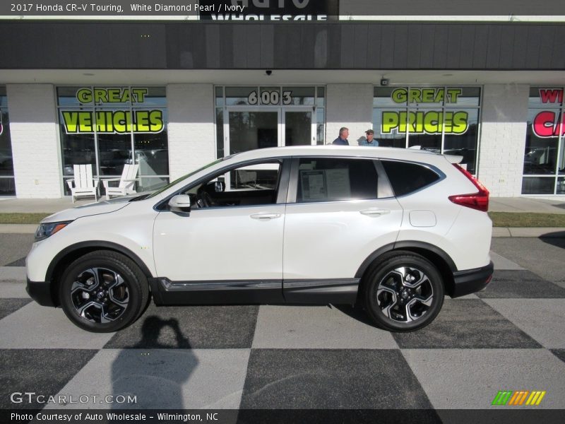 White Diamond Pearl / Ivory 2017 Honda CR-V Touring