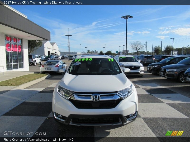 White Diamond Pearl / Ivory 2017 Honda CR-V Touring