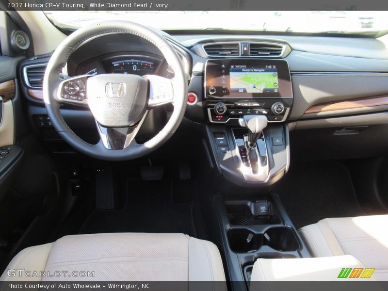 White Diamond Pearl / Ivory 2017 Honda CR-V Touring