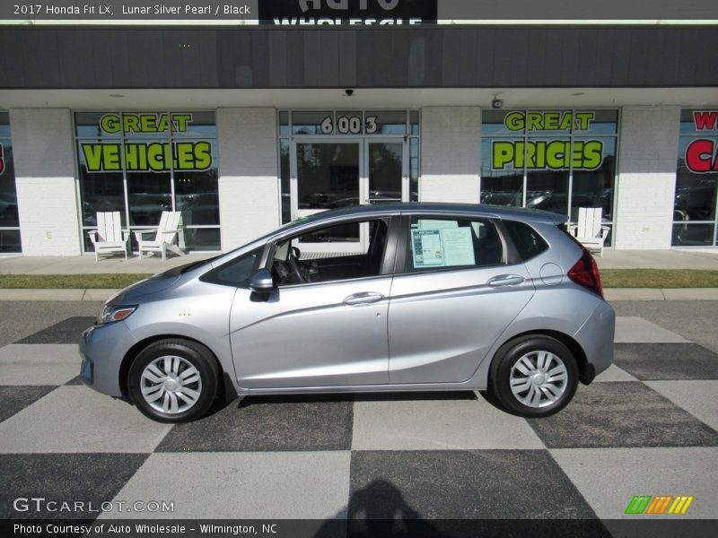 Lunar Silver Pearl / Black 2017 Honda Fit LX