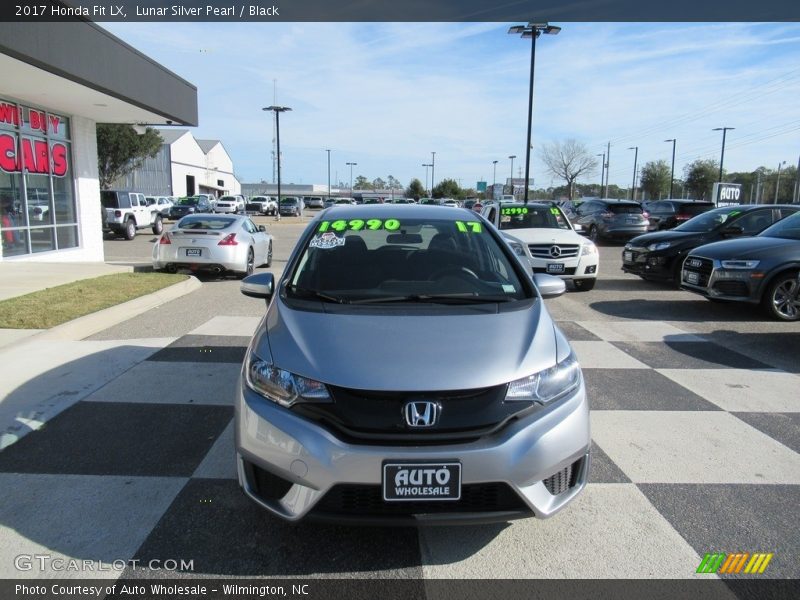 Lunar Silver Pearl / Black 2017 Honda Fit LX