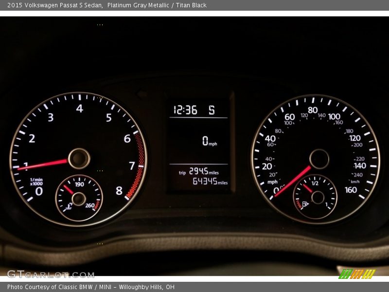 Platinum Gray Metallic / Titan Black 2015 Volkswagen Passat S Sedan