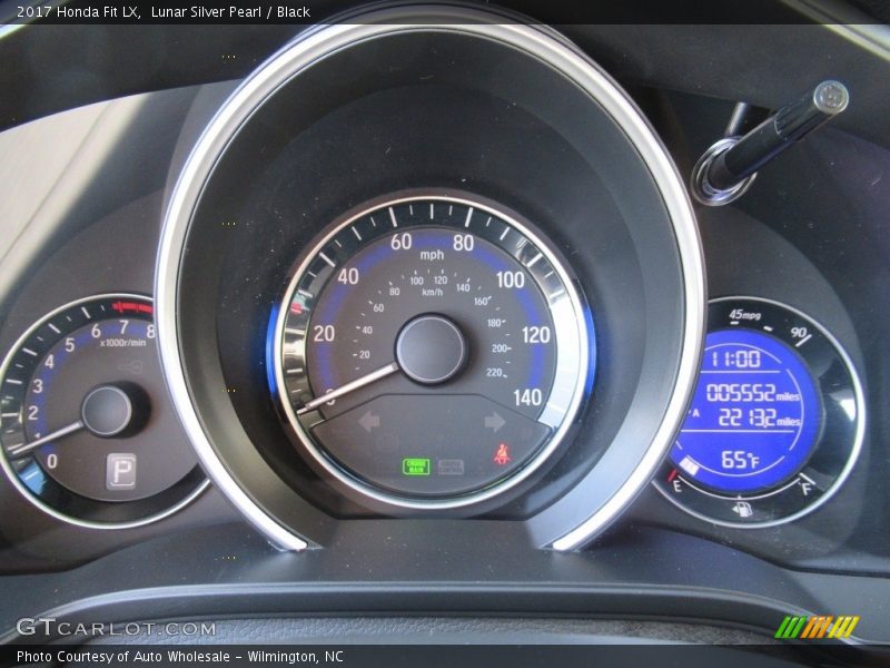 Lunar Silver Pearl / Black 2017 Honda Fit LX