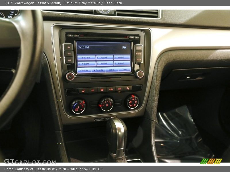 Platinum Gray Metallic / Titan Black 2015 Volkswagen Passat S Sedan