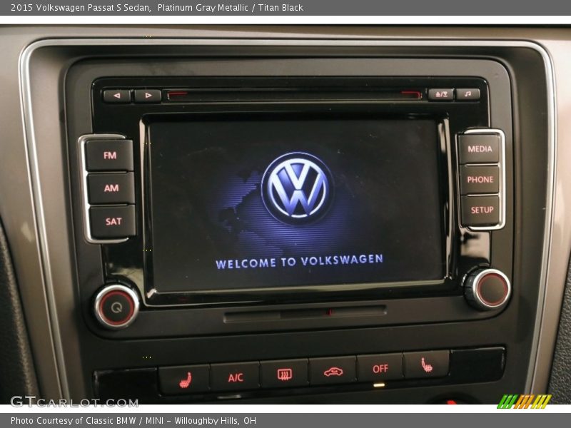 Platinum Gray Metallic / Titan Black 2015 Volkswagen Passat S Sedan