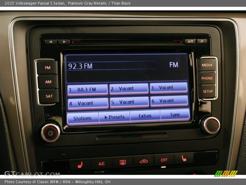 Platinum Gray Metallic / Titan Black 2015 Volkswagen Passat S Sedan