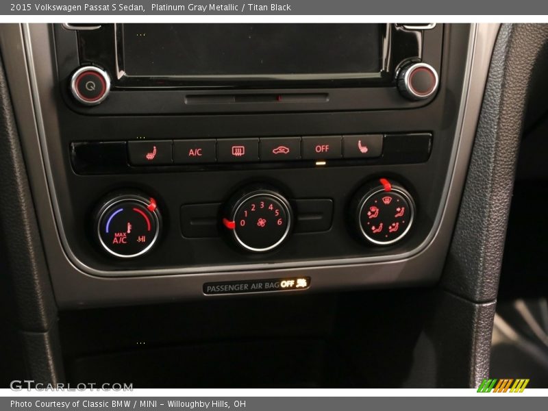 Platinum Gray Metallic / Titan Black 2015 Volkswagen Passat S Sedan