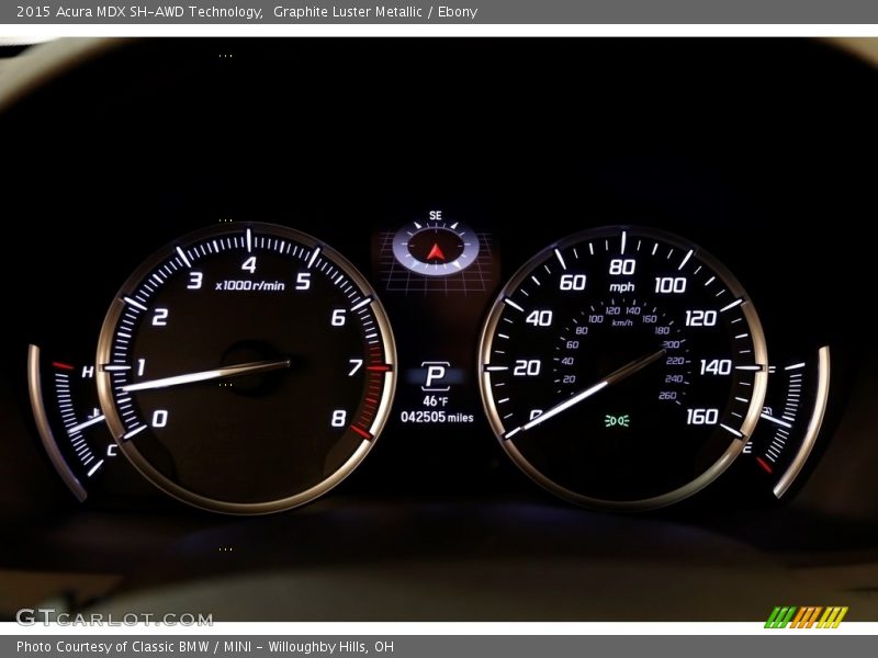 Graphite Luster Metallic / Ebony 2015 Acura MDX SH-AWD Technology