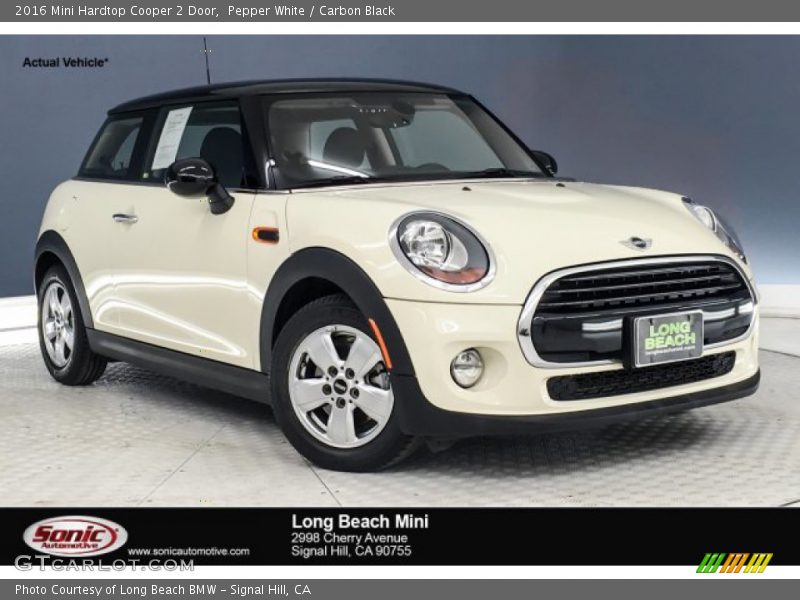 Pepper White / Carbon Black 2016 Mini Hardtop Cooper 2 Door