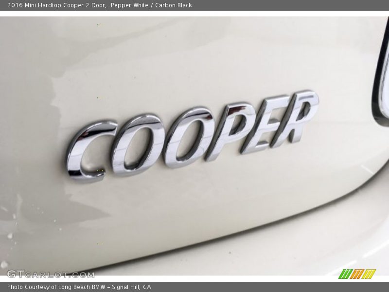 Pepper White / Carbon Black 2016 Mini Hardtop Cooper 2 Door
