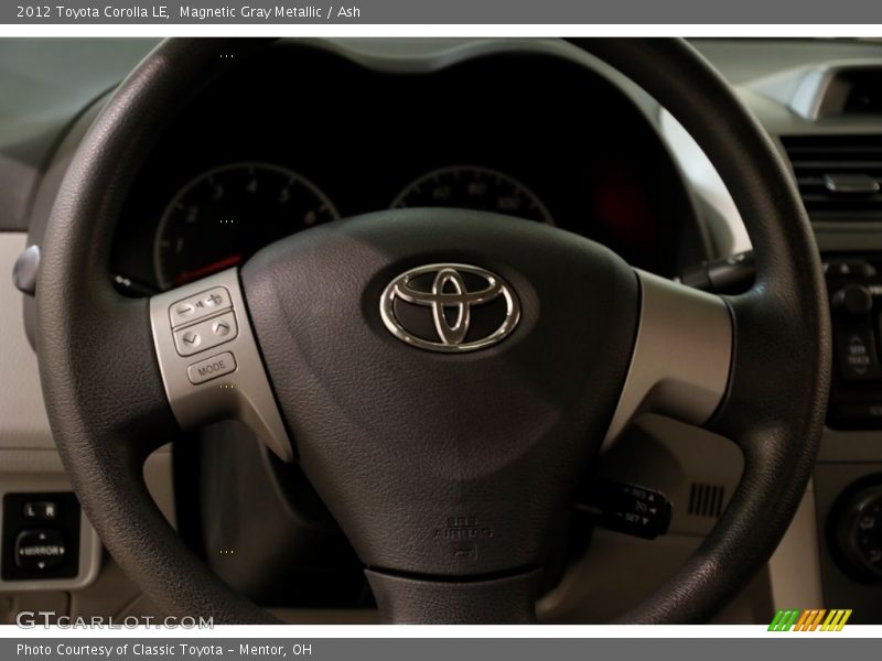 Magnetic Gray Metallic / Ash 2012 Toyota Corolla LE