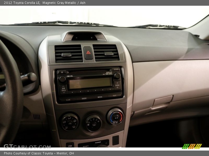 Magnetic Gray Metallic / Ash 2012 Toyota Corolla LE