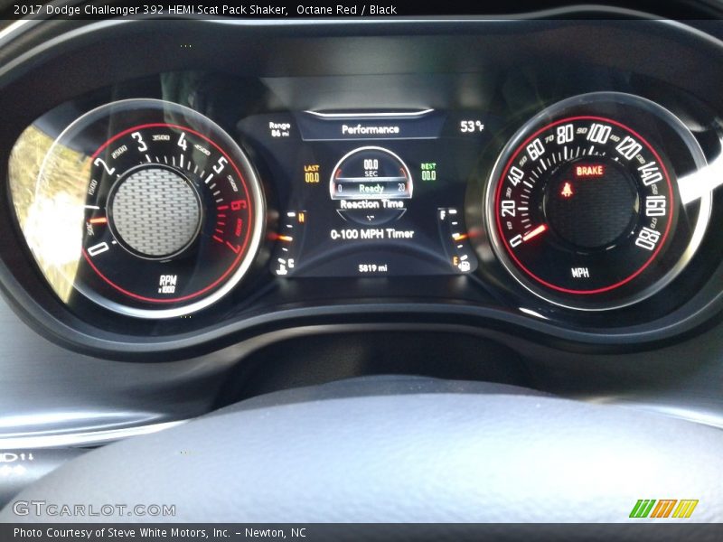 Octane Red / Black 2017 Dodge Challenger 392 HEMI Scat Pack Shaker