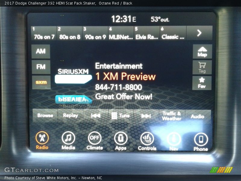Octane Red / Black 2017 Dodge Challenger 392 HEMI Scat Pack Shaker