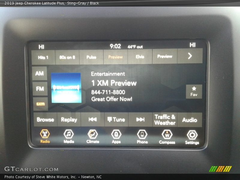 Sting-Gray / Black 2019 Jeep Cherokee Latitude Plus