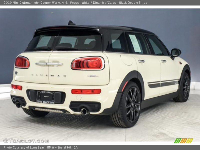 Pepper White / Dinamica/Carbon Black Double Stripe 2019 Mini Clubman John Cooper Works All4