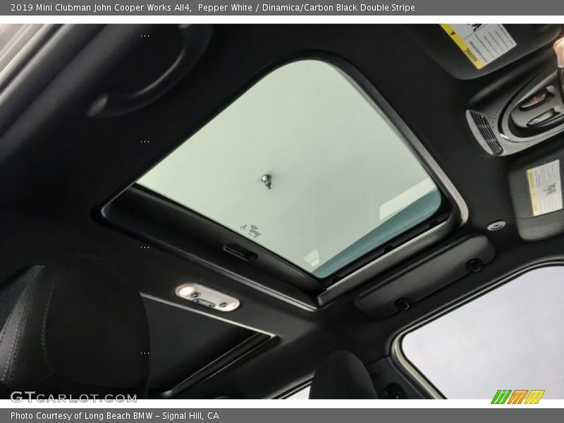 Pepper White / Dinamica/Carbon Black Double Stripe 2019 Mini Clubman John Cooper Works All4