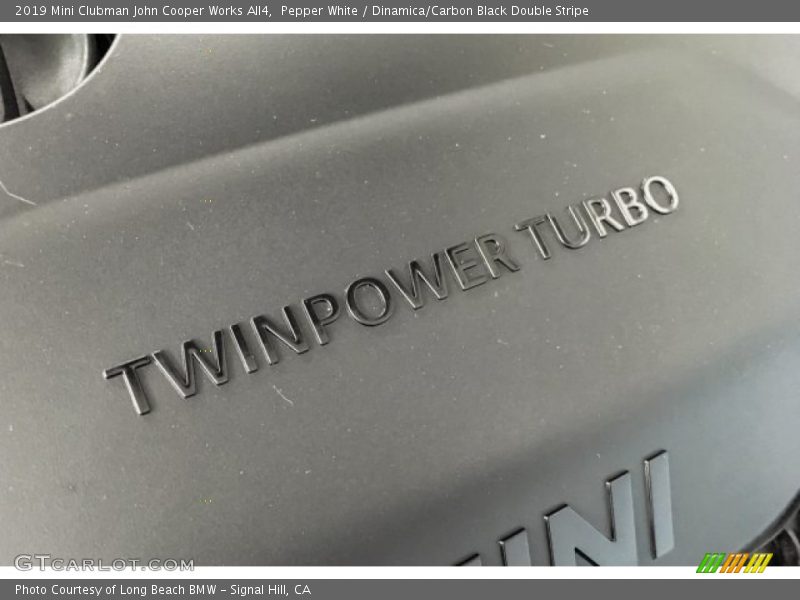 Pepper White / Dinamica/Carbon Black Double Stripe 2019 Mini Clubman John Cooper Works All4