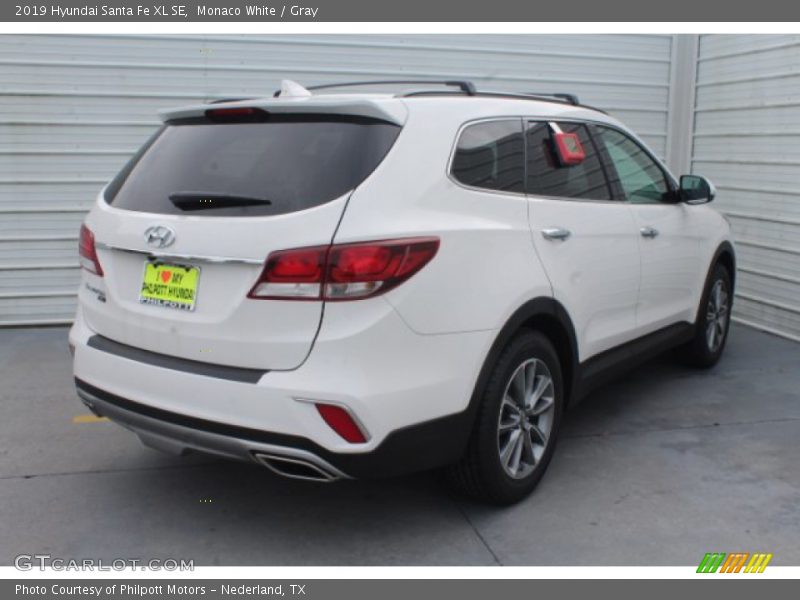 Monaco White / Gray 2019 Hyundai Santa Fe XL SE