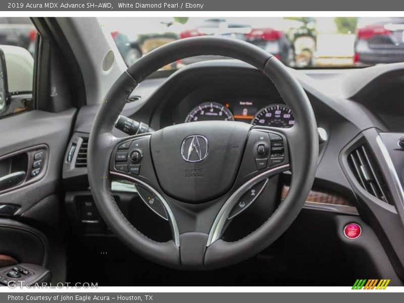 White Diamond Pearl / Ebony 2019 Acura MDX Advance SH-AWD