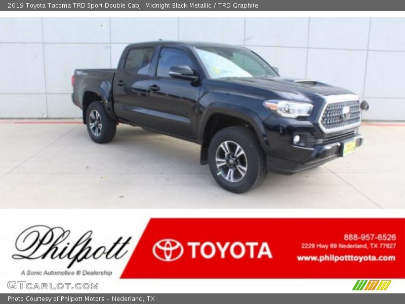 Midnight Black Metallic / TRD Graphite 2019 Toyota Tacoma TRD Sport Double Cab