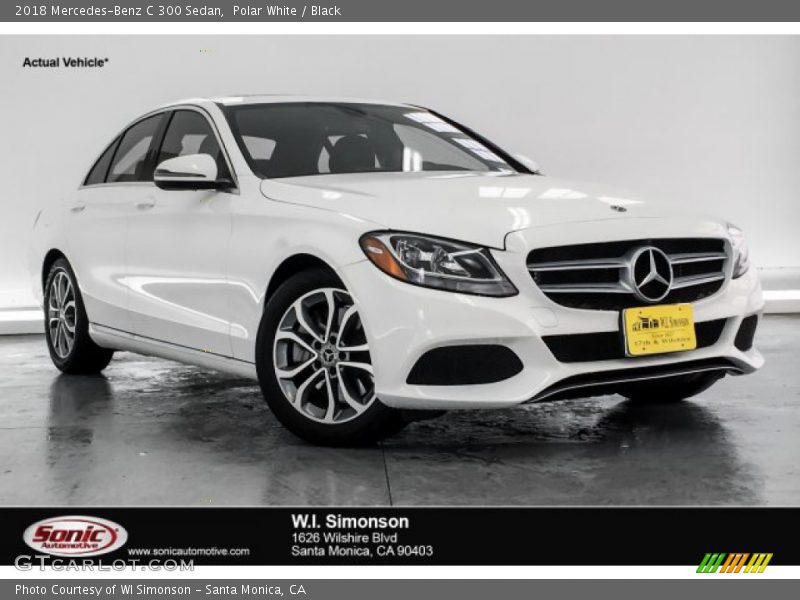 Polar White / Black 2018 Mercedes-Benz C 300 Sedan