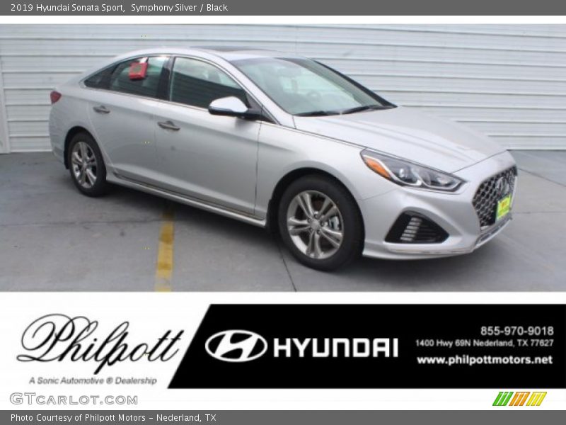 Symphony Silver / Black 2019 Hyundai Sonata Sport