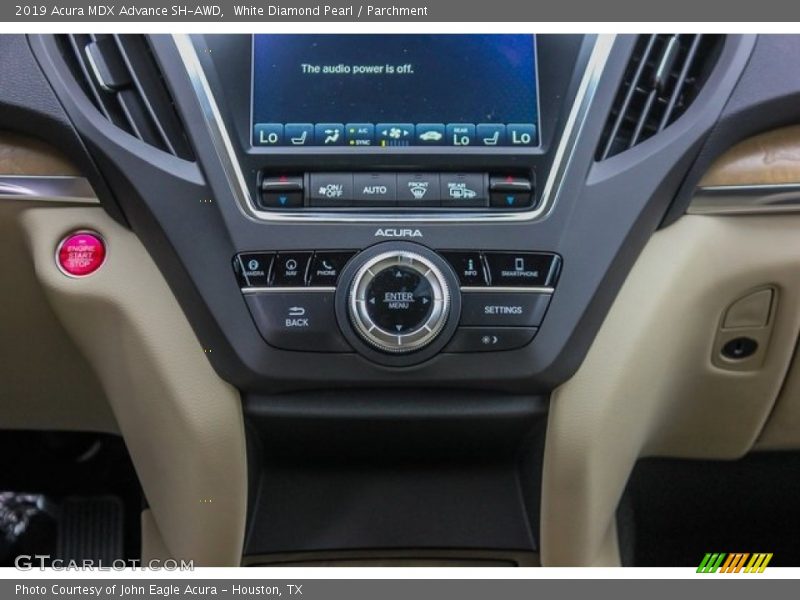 Controls of 2019 MDX Advance SH-AWD