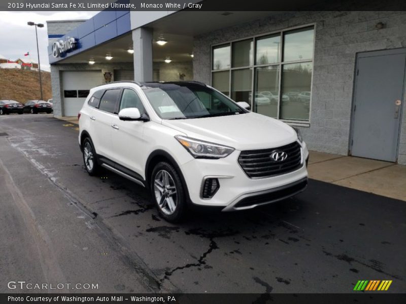 Monaco White / Gray 2019 Hyundai Santa Fe XL Limited Ultimate