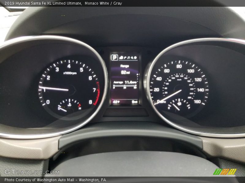 Monaco White / Gray 2019 Hyundai Santa Fe XL Limited Ultimate