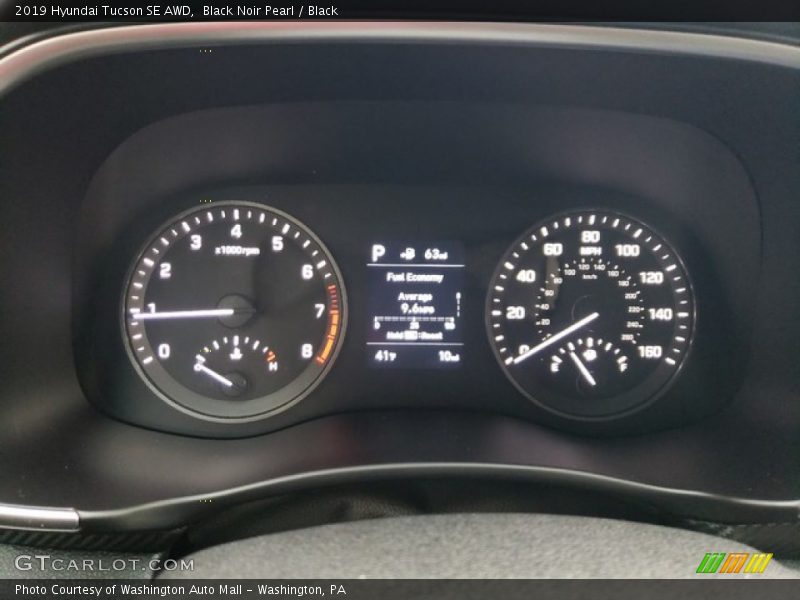 Black Noir Pearl / Black 2019 Hyundai Tucson SE AWD