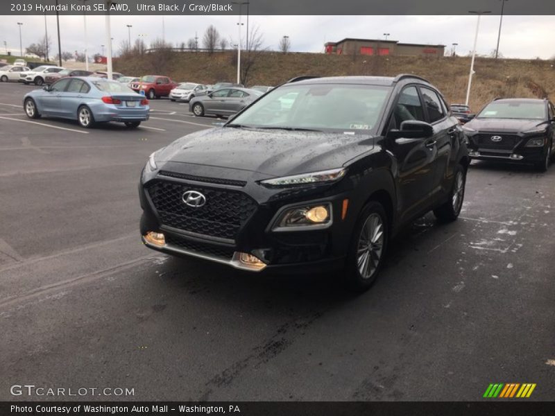 Ultra Black / Gray/Black 2019 Hyundai Kona SEL AWD