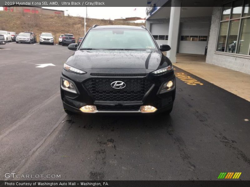 Ultra Black / Gray/Black 2019 Hyundai Kona SEL AWD