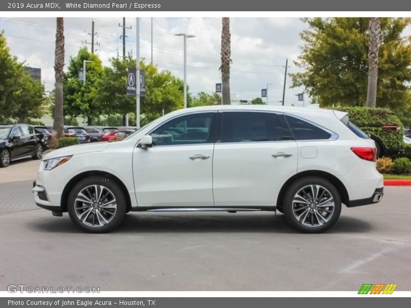 White Diamond Pearl / Espresso 2019 Acura MDX