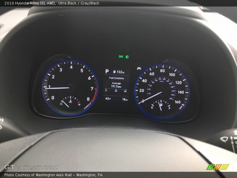 Ultra Black / Gray/Black 2019 Hyundai Kona SEL AWD