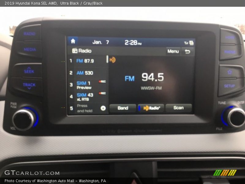 Ultra Black / Gray/Black 2019 Hyundai Kona SEL AWD