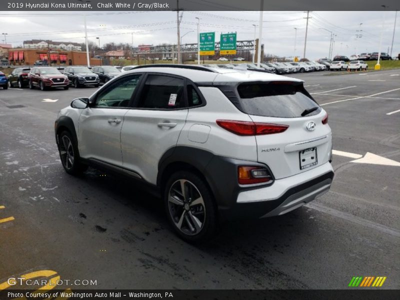 Chalk White / Gray/Black 2019 Hyundai Kona Ultimate