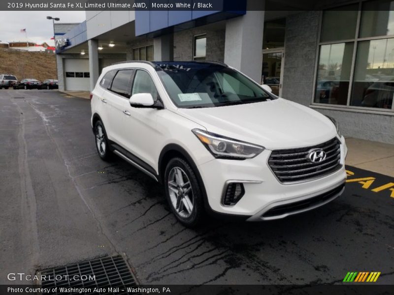 Monaco White / Black 2019 Hyundai Santa Fe XL Limited Ultimate AWD