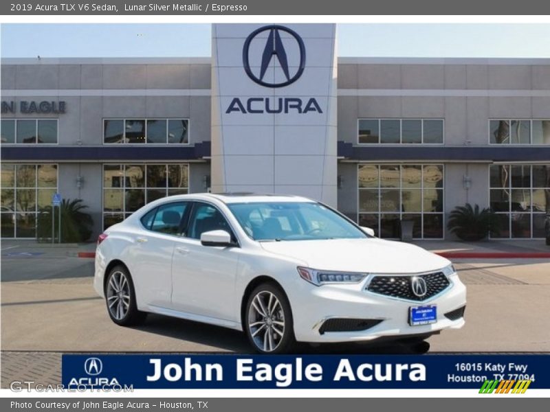 Lunar Silver Metallic / Espresso 2019 Acura TLX V6 Sedan