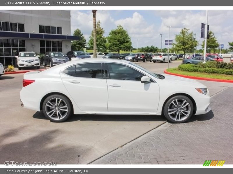 Lunar Silver Metallic / Espresso 2019 Acura TLX V6 Sedan