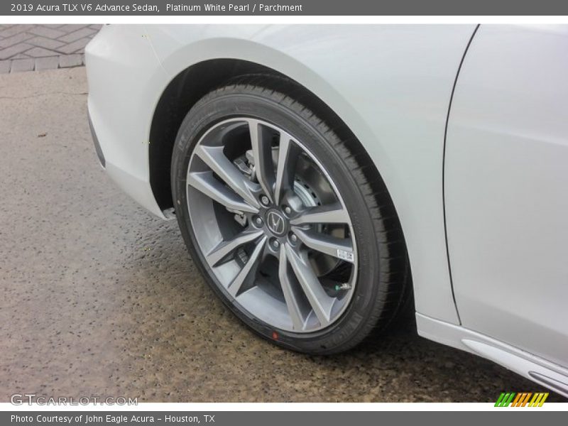 Platinum White Pearl / Parchment 2019 Acura TLX V6 Advance Sedan