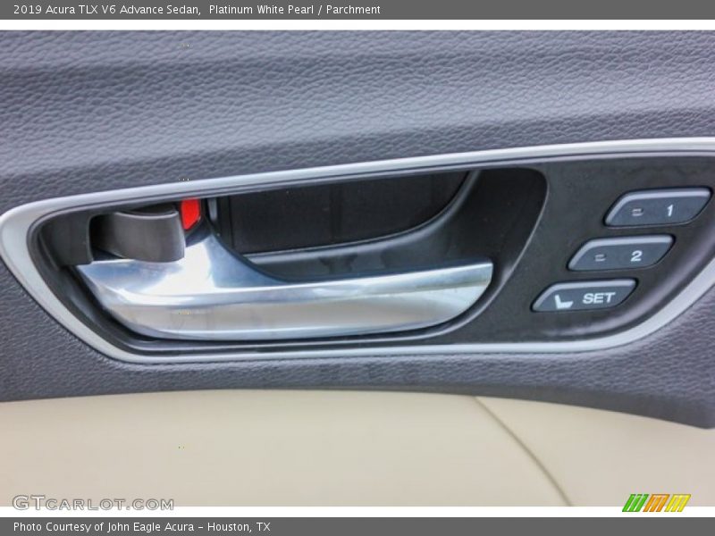 Platinum White Pearl / Parchment 2019 Acura TLX V6 Advance Sedan