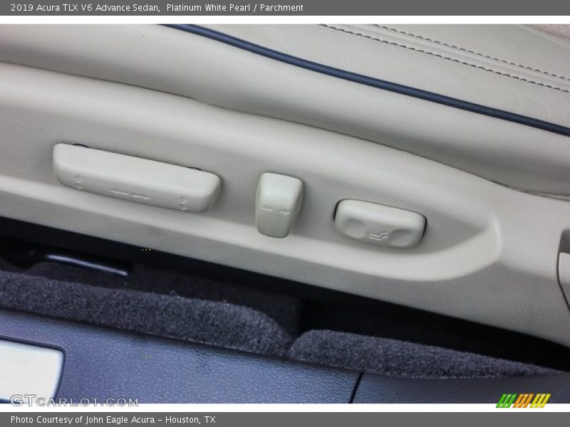 Platinum White Pearl / Parchment 2019 Acura TLX V6 Advance Sedan