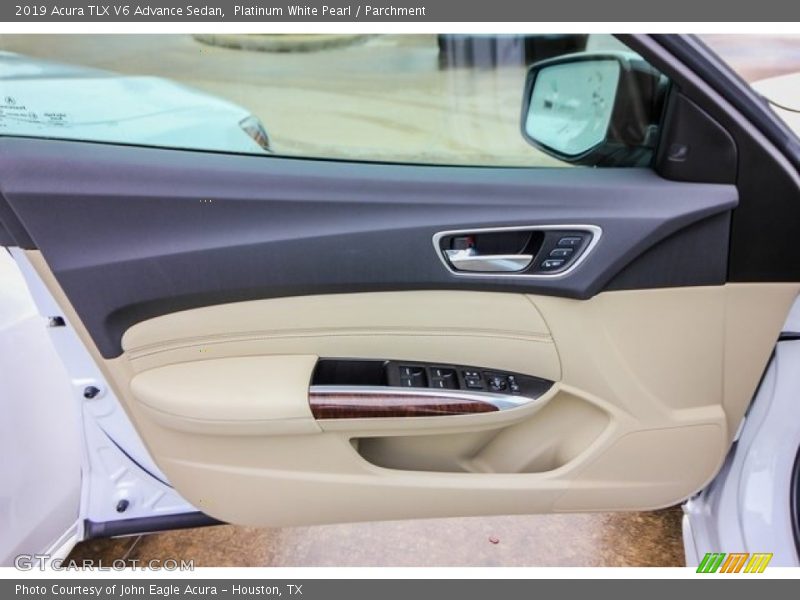 Platinum White Pearl / Parchment 2019 Acura TLX V6 Advance Sedan