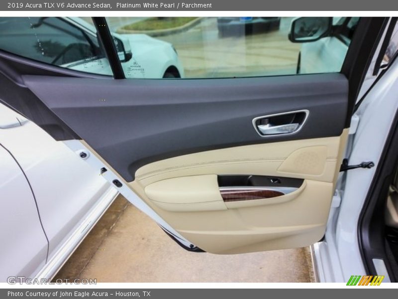 Platinum White Pearl / Parchment 2019 Acura TLX V6 Advance Sedan