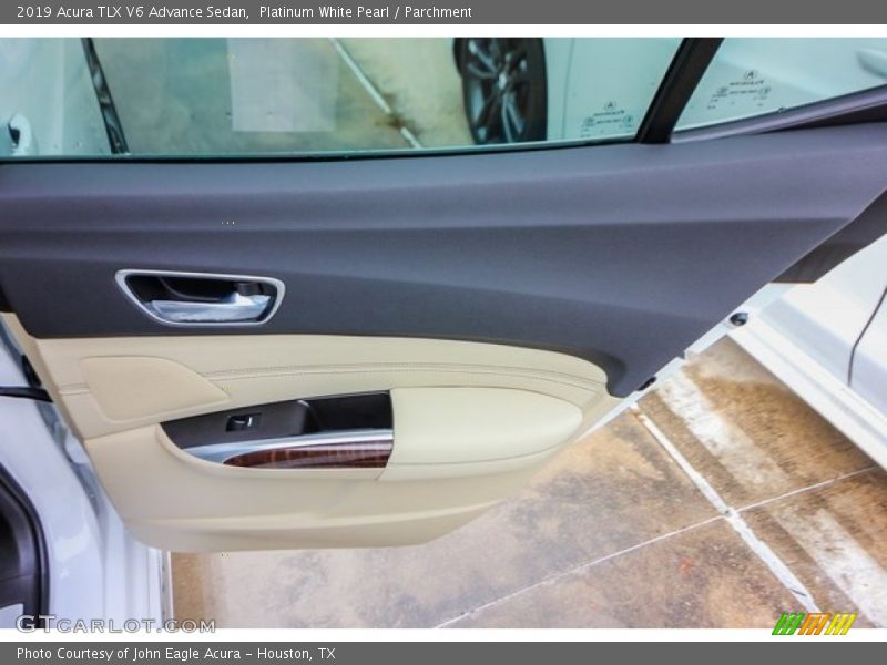 Platinum White Pearl / Parchment 2019 Acura TLX V6 Advance Sedan