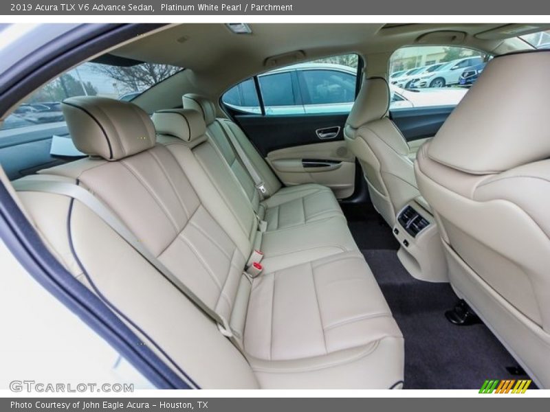 Platinum White Pearl / Parchment 2019 Acura TLX V6 Advance Sedan
