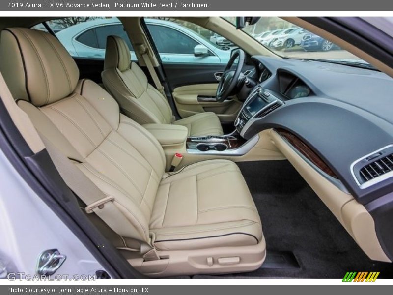 Platinum White Pearl / Parchment 2019 Acura TLX V6 Advance Sedan